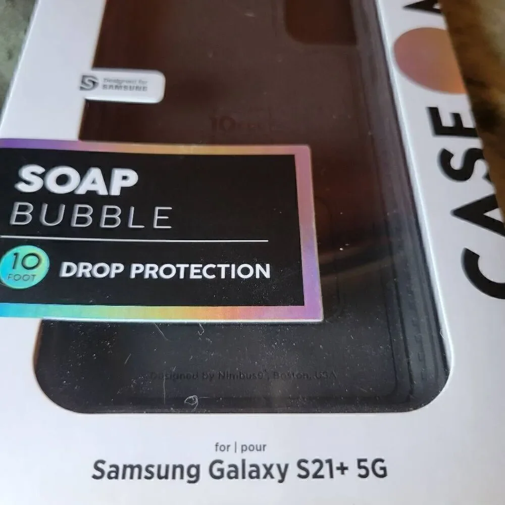 Case-Mate Soap Bubble Clear Case for Samsung Galaxy S21 + 5g Drop Protection New